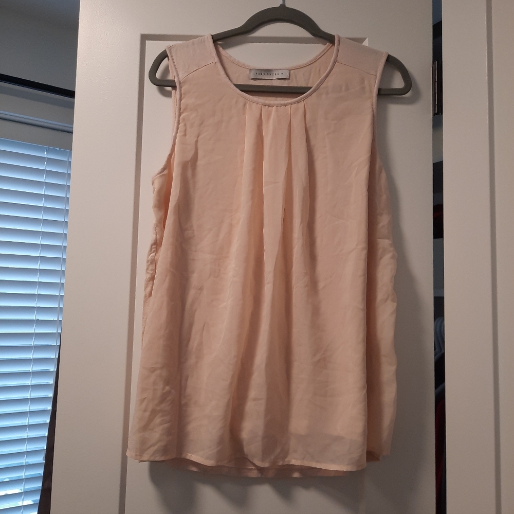 Light Pink Sleeveless Sheer Top
